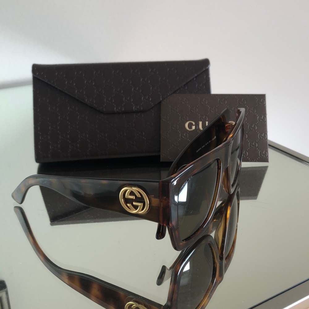 Authentic Oversized Gucci Tortoise Sunglasses